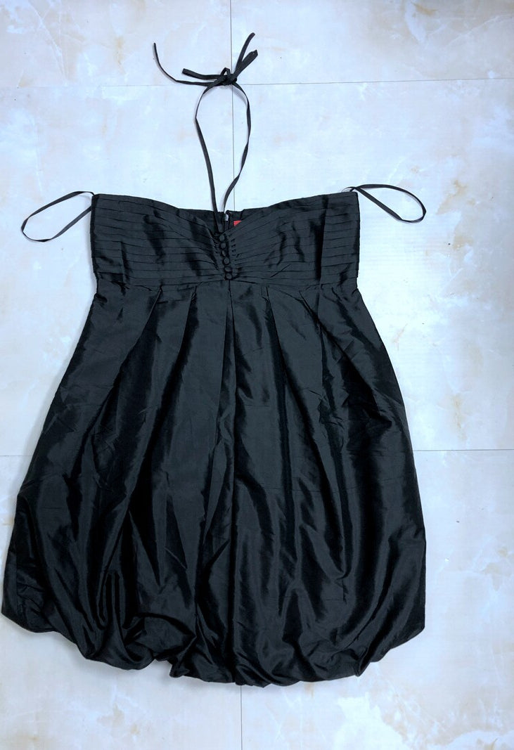 Black Buttoned Bubble Sling Top