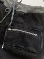 Black Camo Flare Cargo Pants