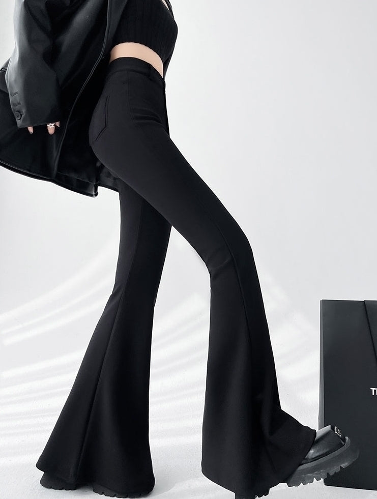 Black Classic Flared Pants