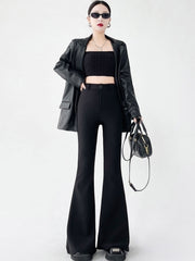 Black Classic Flared Pants