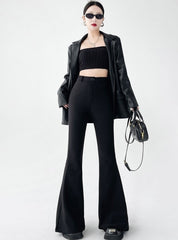 Black Classic Flared Pants