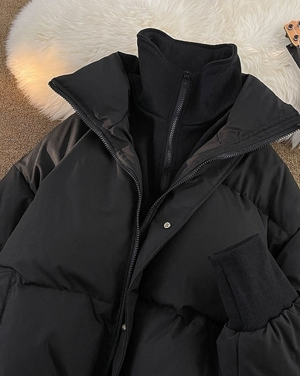 Black Classic Padded Winter Jacket