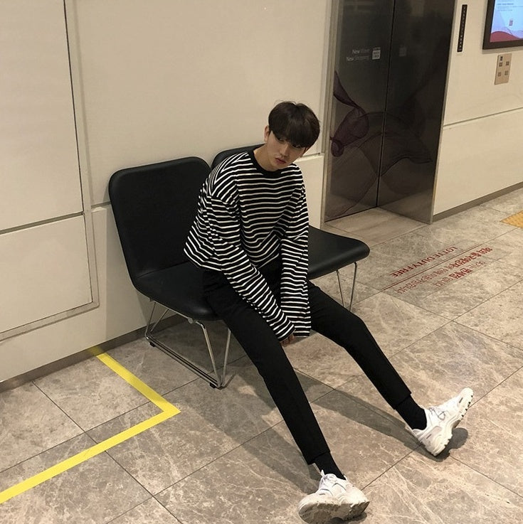 Black Classic Striped Long Sleeve T-Shirt
