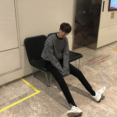 Black Classic Striped Long Sleeve T-Shirt