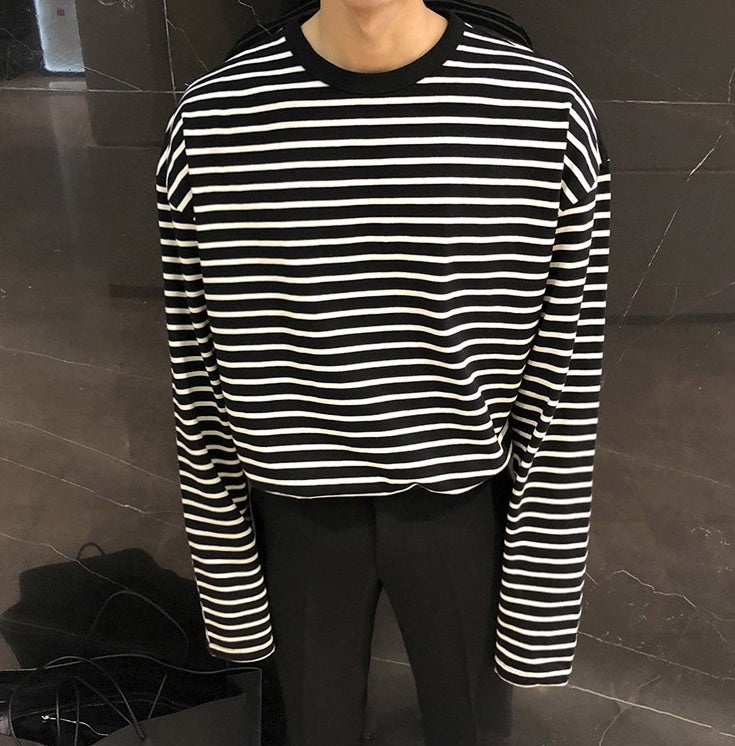 Black Classic Striped Long Sleeve T-Shirt