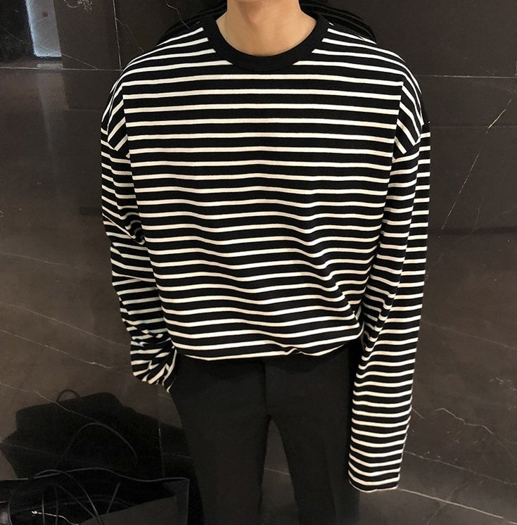 Black Classic Striped Long Sleeve T-Shirt