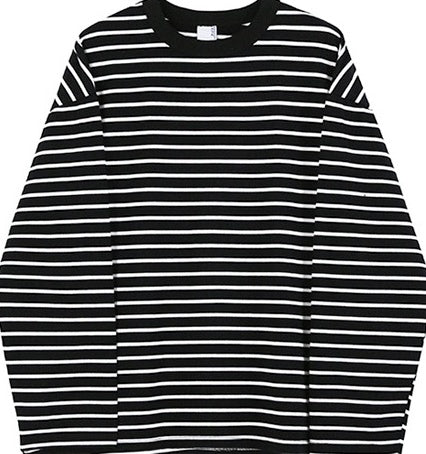 Black Classic Striped Long Sleeve T-Shirt