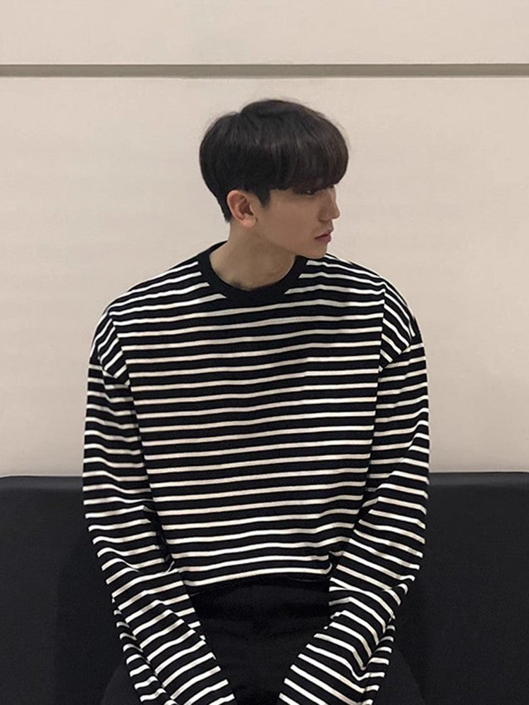 Black Classic Striped Long Sleeve T-Shirt