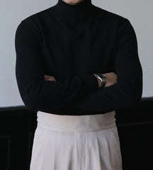 Black Classic Turtleneck Sweater