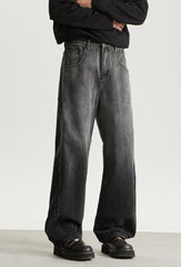 Black Classic Washed Denim Jeans