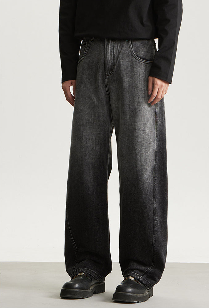 Black Classic Washed Denim Jeans