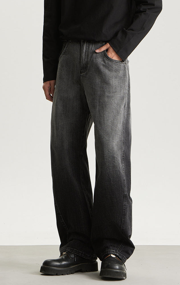 Black Classic Washed Denim Jeans