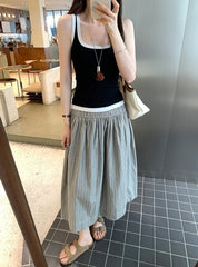 Black Contrasting Outlines Tank Top