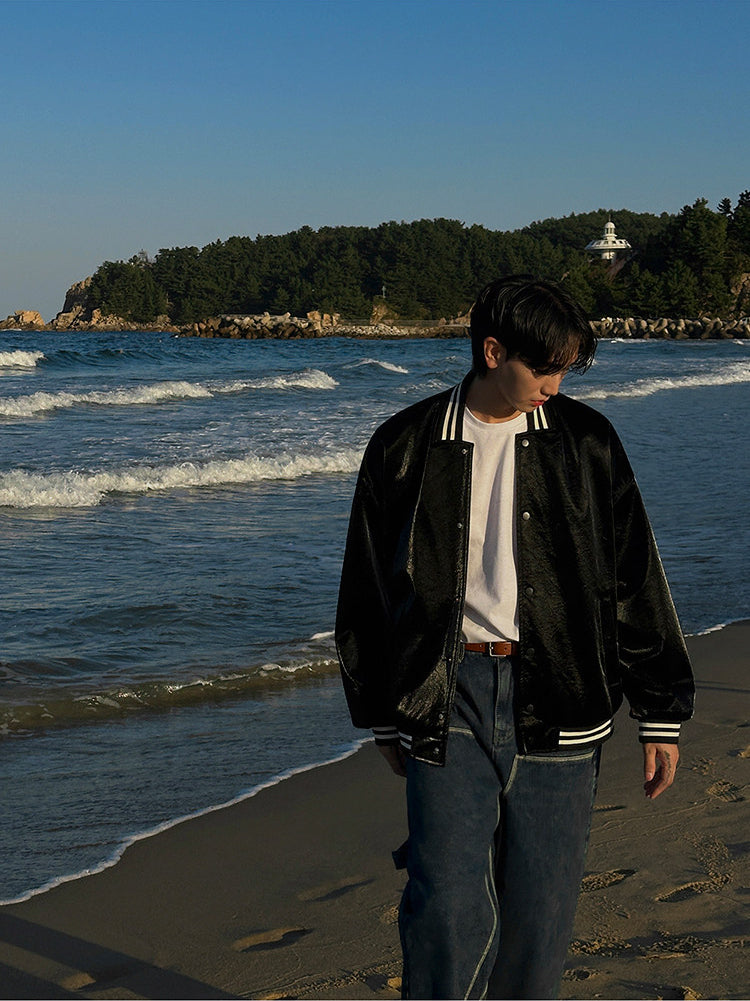 Black Contrasting Velvet Jacket