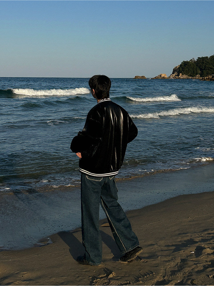Black Contrasting Velvet Jacket
