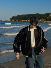 Black Contrasting Velvet Jacket