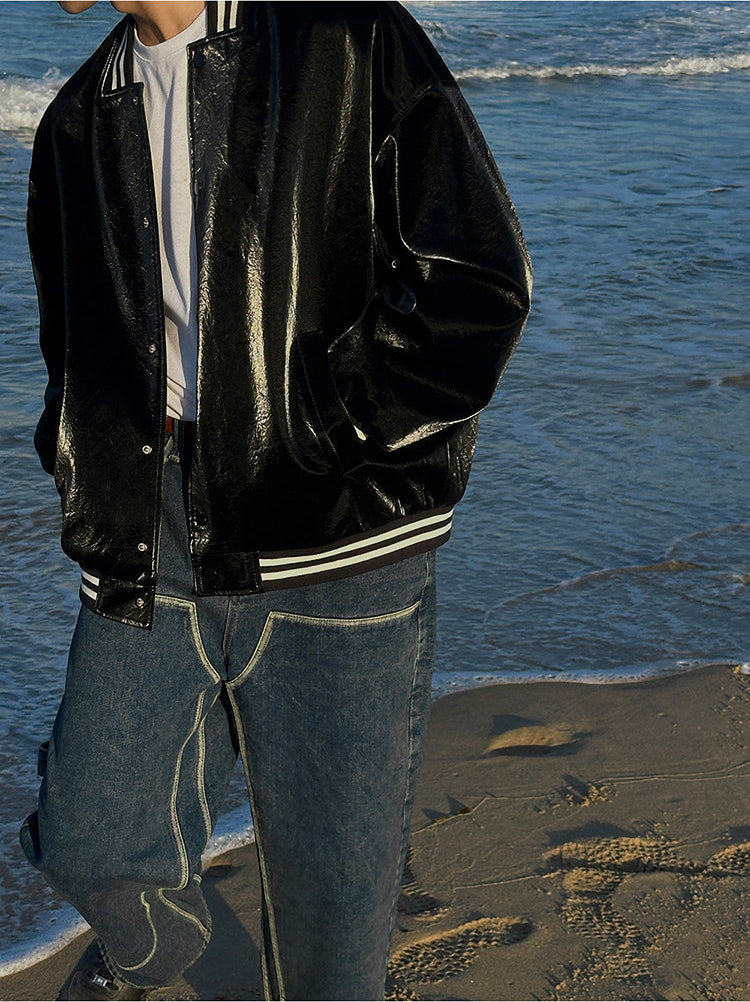 Black Contrasting Velvet Jacket