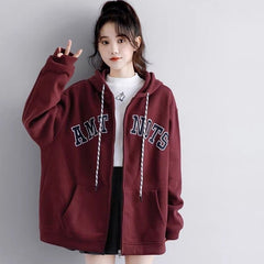 Black Crewneck Cartoon Print Pullover Sweatshirt