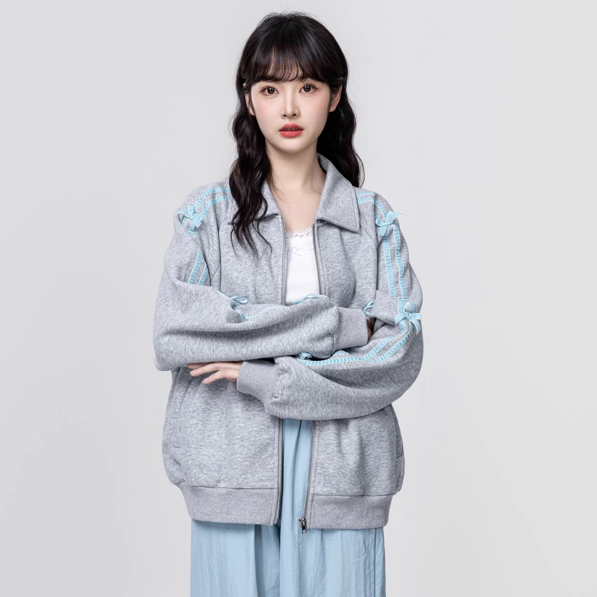 Black Crewneck Cartoon Print Pullover Sweatshirt