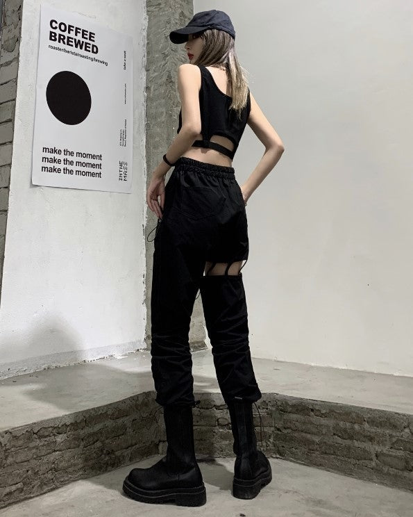 Black Cut Out Pants