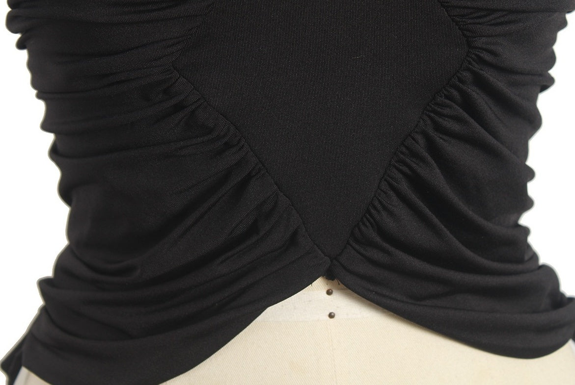 Black Diamond Pleated Tube Top