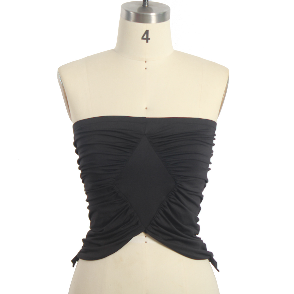 Black Diamond Pleated Tube Top