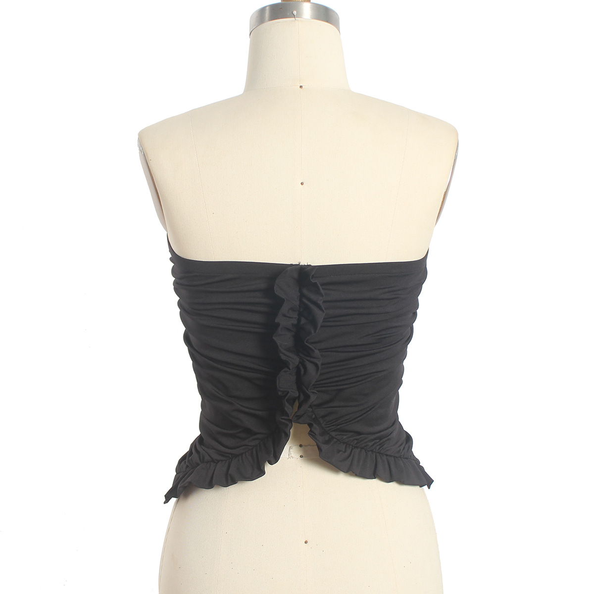 Black Diamond Pleated Tube Top