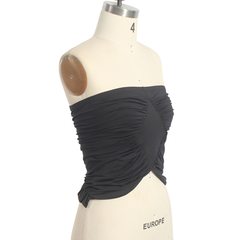 Black Diamond Pleated Tube Top
