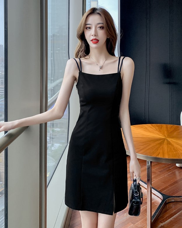 Black Double Sling Dress