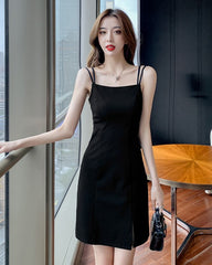 Black Double Sling Dress