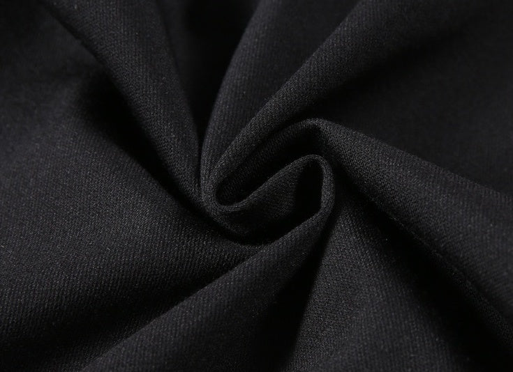 Black Drawstring Hip-Hop Pants
