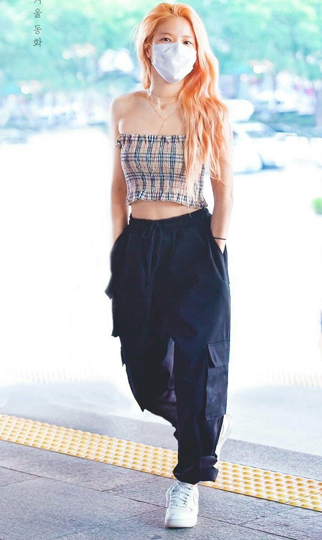 Black Drawstring Hip-Hop Pants