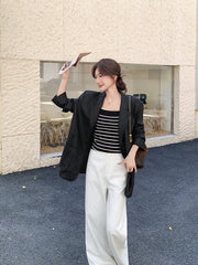 Black Fashion Pu Leather Short Jacket Casual Chic