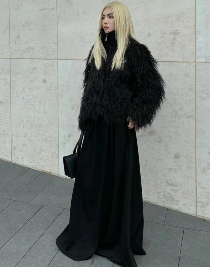 Black Faux Fur Jacket