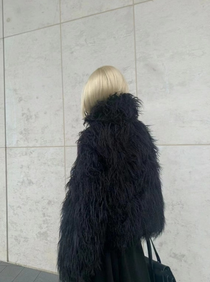 Black Faux Fur Jacket
