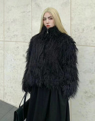 Black Faux Fur Jacket