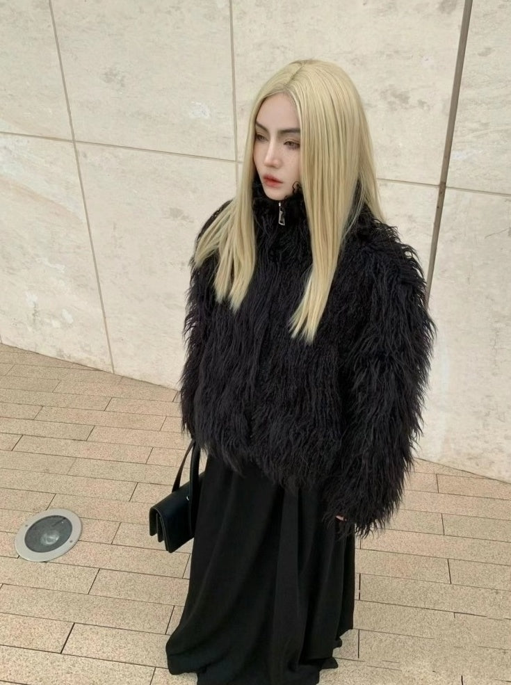 Black Faux Fur Jacket