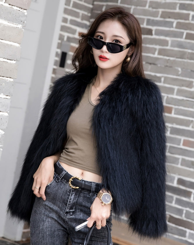 Black Faux Fur Jacket