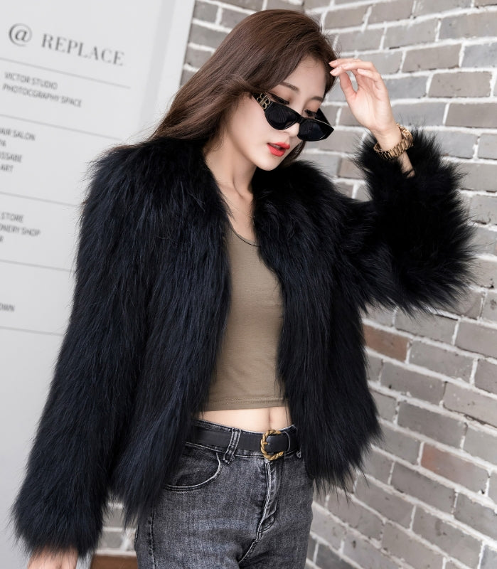 Black Faux Fur Jacket