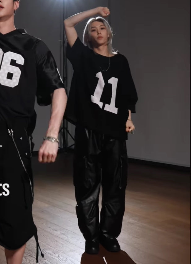 Black Faux Leather Multi-Pocket Pants