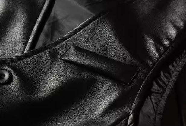 Black Faux Leather Vest