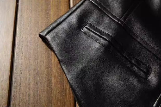 Black Faux Leather Vest