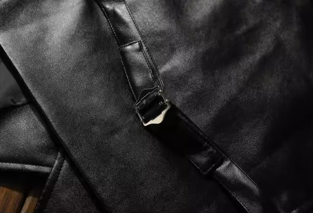 Black Faux Leather Vest