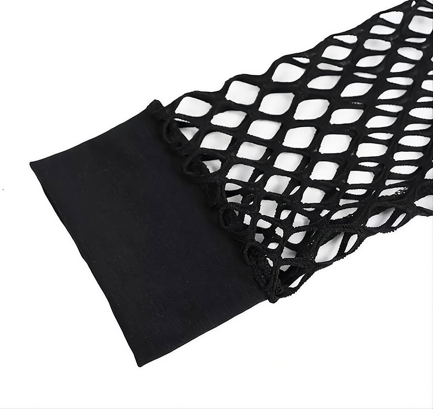 Black Fishnet Long Sleeves Top
