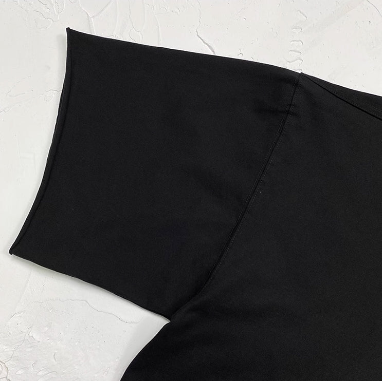 Black Four-Hole T-Shirt