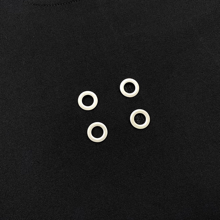 Black Four-Hole T-Shirt