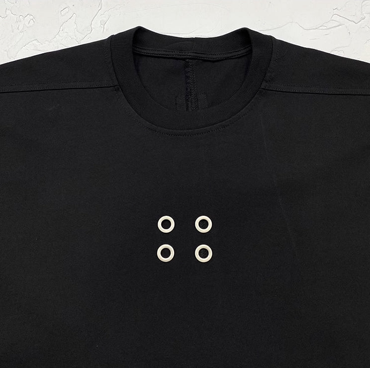 Black Four-Hole T-Shirt
