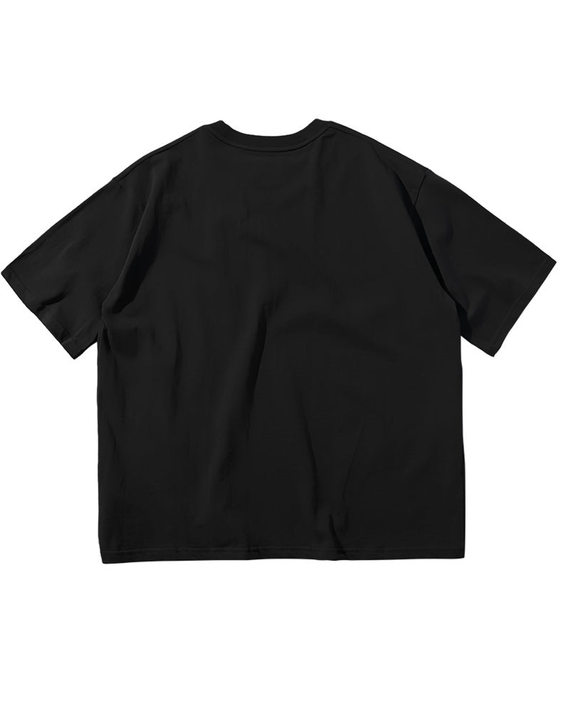 Black Frequency Waves Print T-Shirt