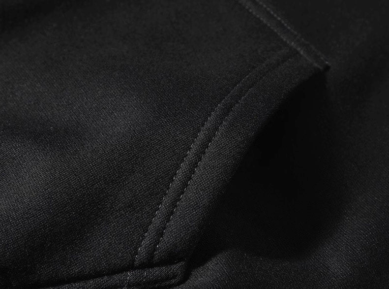 Black Friendly Union Print Hoodie