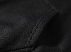 Black Friendly Union Print Hoodie